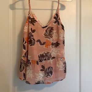 Floral pink top. Never worn. Size XS